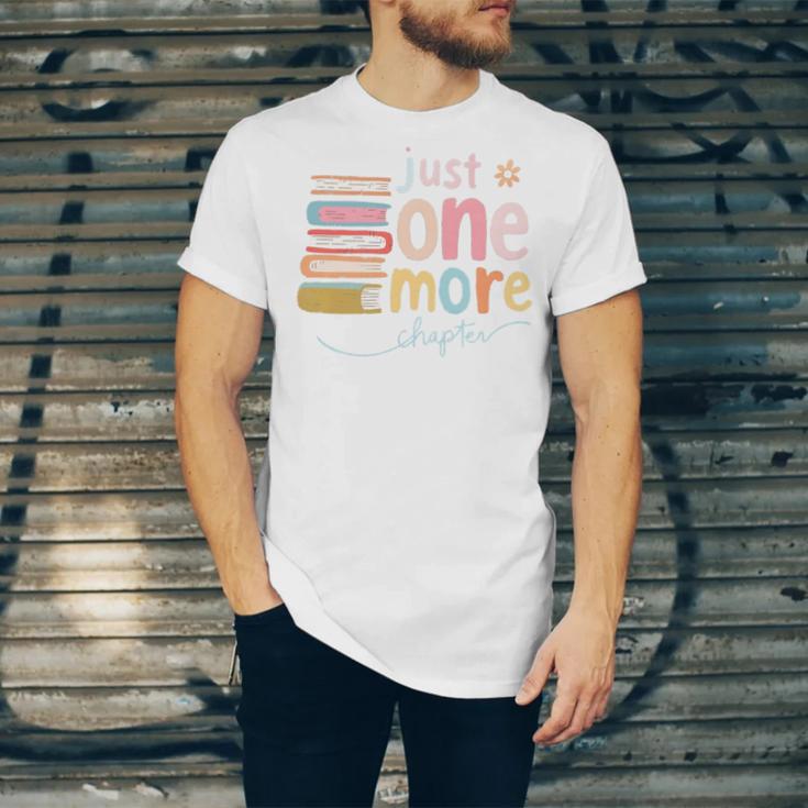 Just One More Chapter Artistic Pastel Book Lover Vibe Unisex Jersey T-Shirt