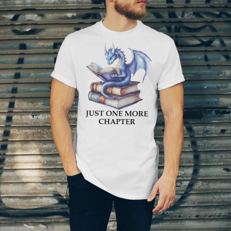 Just One More Chapter Book Dragon Reading Book Lover Bookish Unisex Jersey T-Shirt