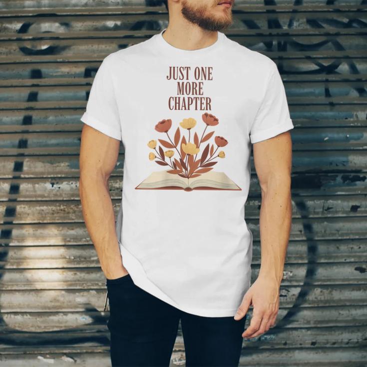 Just One More Chapter Book Lovers Floral Unisex Jersey T-Shirt