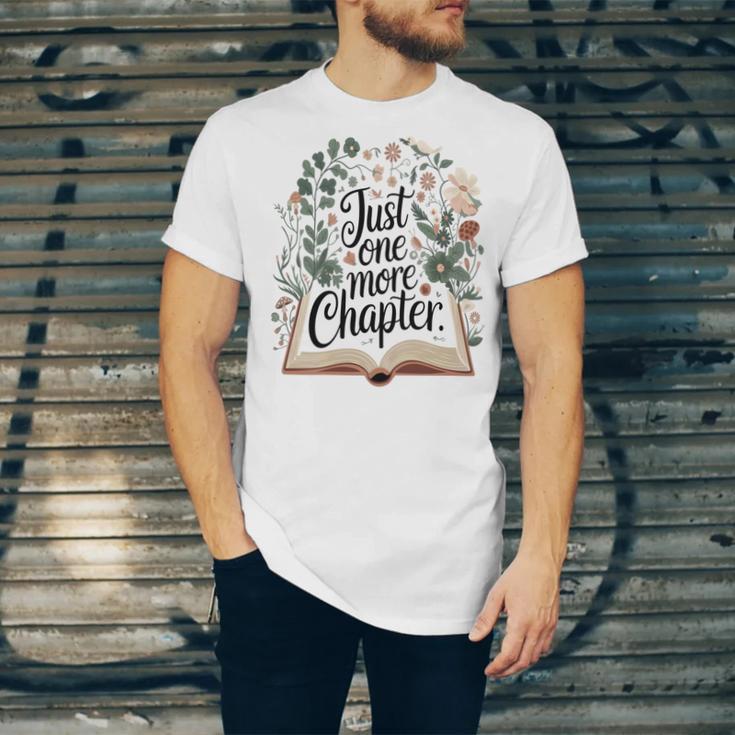 Just One More Chapter Bookish Book Reading Botanical Unisex Jersey T-Shirt