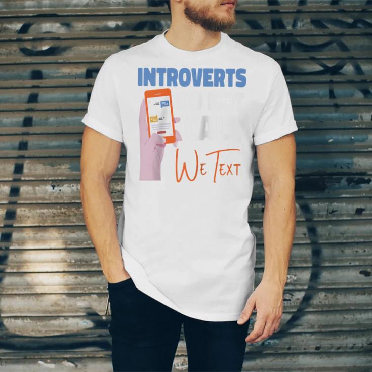 We Just Text Introvert For Quiet People Raglan Baseball Tee Unisex Jersey T-Shirt