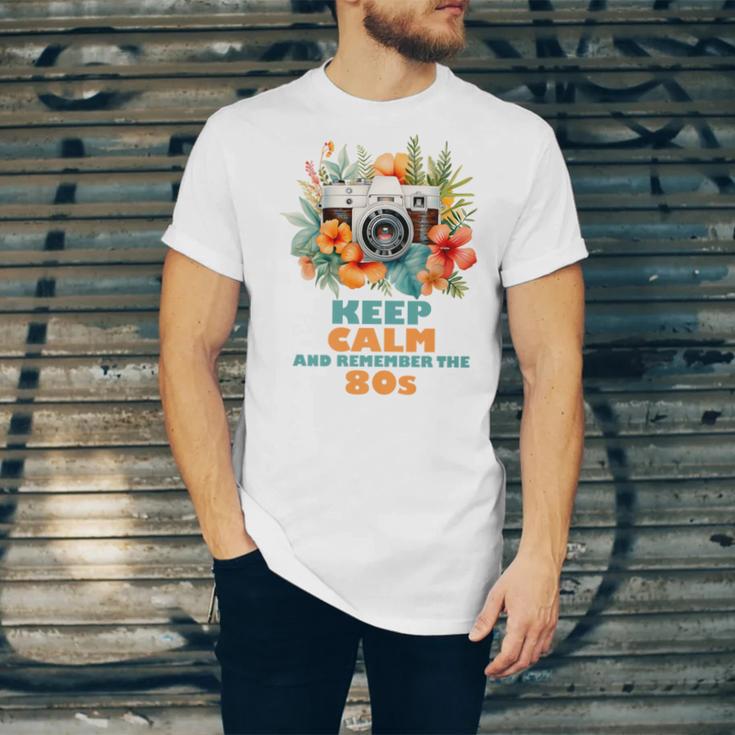 Keep Calm And Remember The 80s Retro Vintage Nostalgia Premium Unisex Jersey T-Shirt