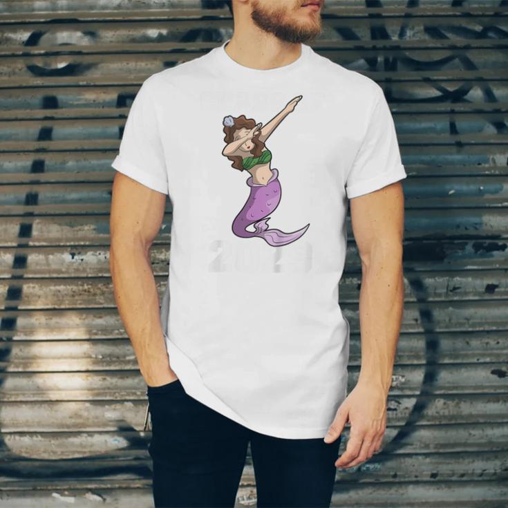 Kids Class Of 2029 Shirt Graduation Dabbing Mermaid Shirt Unisex Jersey T-Shirt