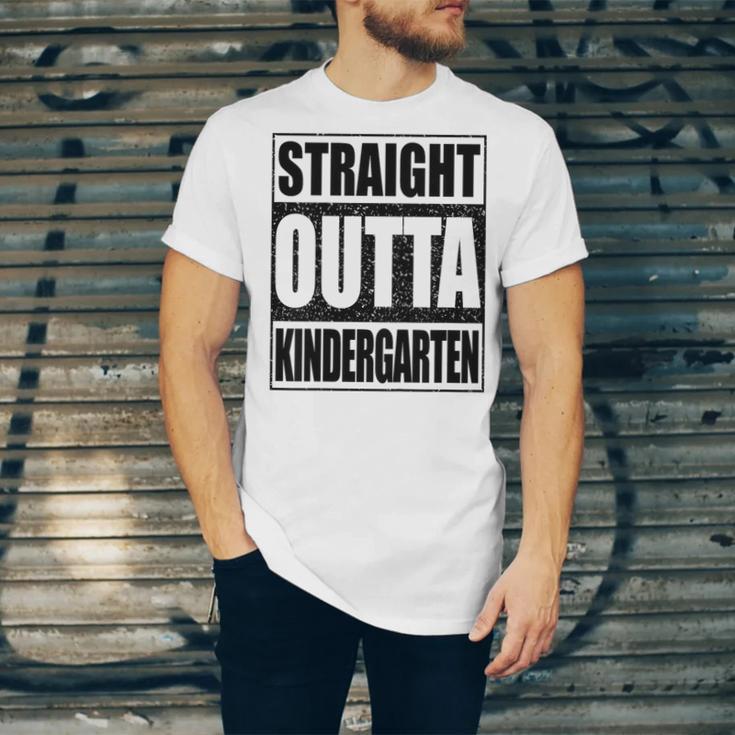 Kids Straight Outta Kindergarten Shirt Boy Girl Graduation Unisex Jersey T-Shirt