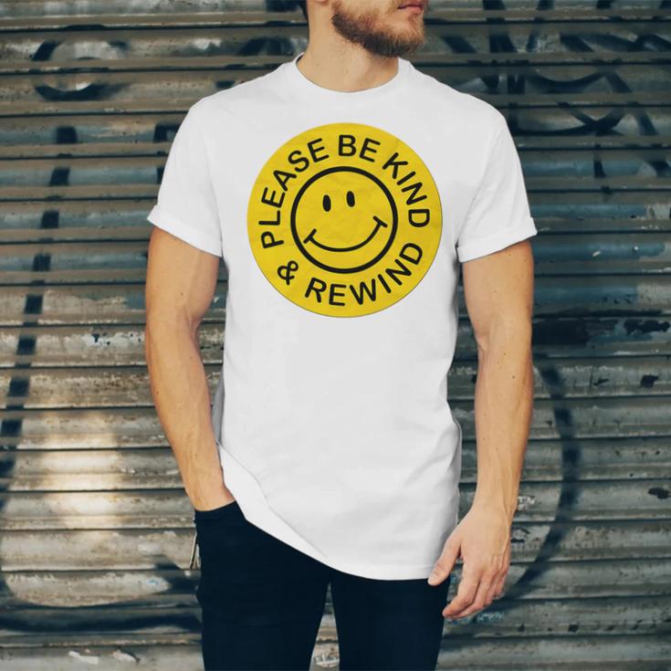 Be Kind Rewind Shirt Retro Nostalgia Sticker 80s 90s Tee Premium Tri-Blend Unisex Jersey T-Shirt