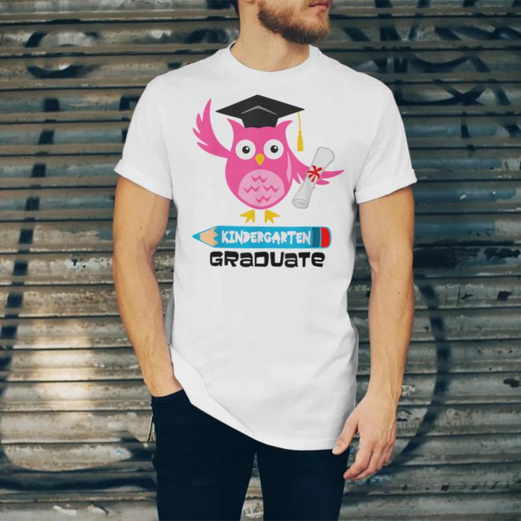 Kindergarten Graduation Tee Shirt Pink Owl T-Shir Unisex Jersey T-Shirt