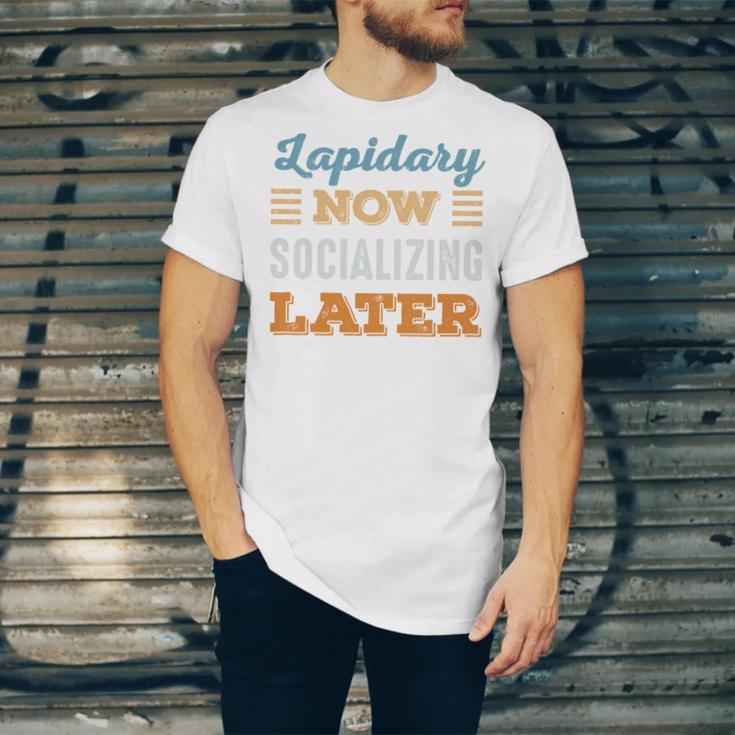 Lapidary Now Minimal Socializing Introvert Vintage Unisex Jersey T-Shirt Lapidary Now Minimal Socializing Introvert Vintage Unisex Jersey T-Shirt