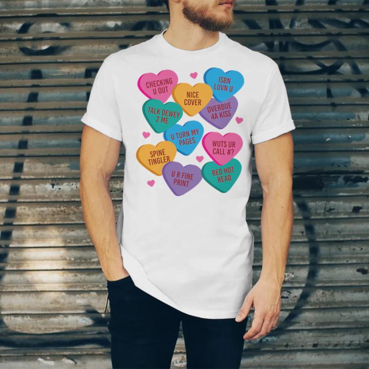 Librarian Shirt Valentines Book Worm Reading Tshirt Premium Tri-Blend Unisex Jersey T-Shirt