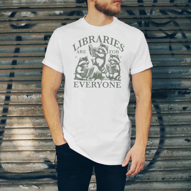 Libraries Are For Everyone Racoon Read Banned Book Librarian Unisex Jersey T-Shirt Libraries Are For Everyone Racoon Read Banned Book Librarian Unisex Jersey T-Shirt