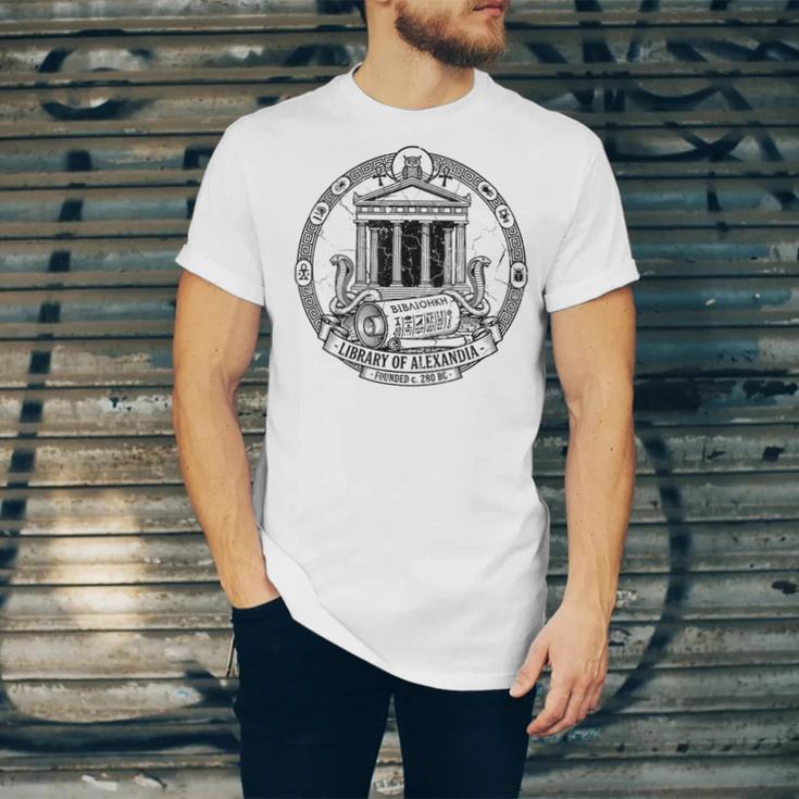 Library Of Alexandria Ancient Book Lover Librarian Books Unisex Jersey T-Shirt