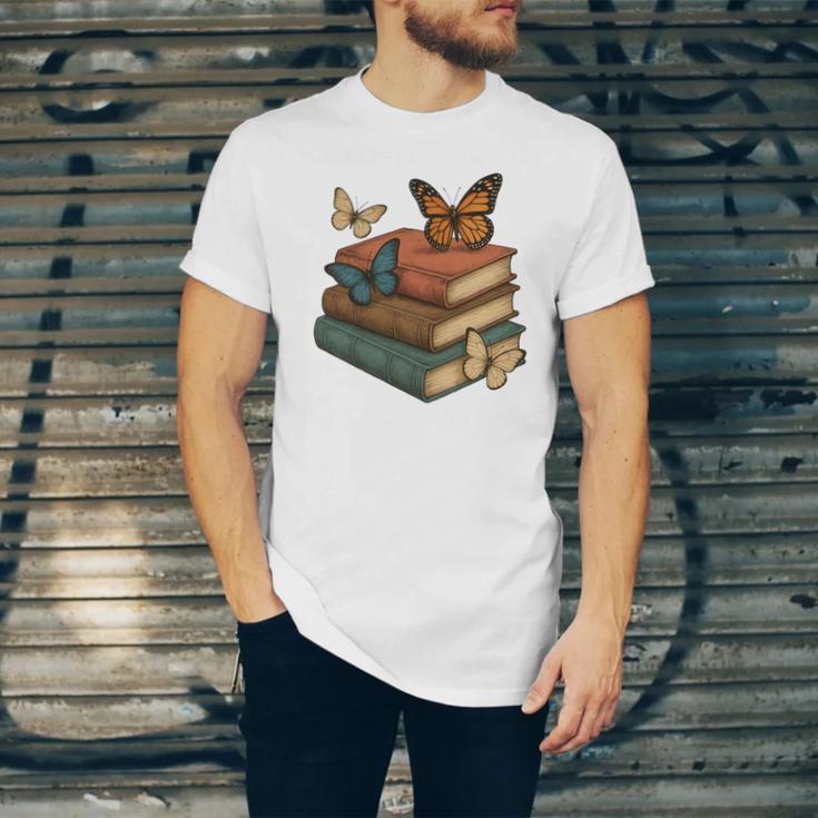 Life Is Better With Butterflies And Books Cute Butterfly Unisex Jersey T-Shirt