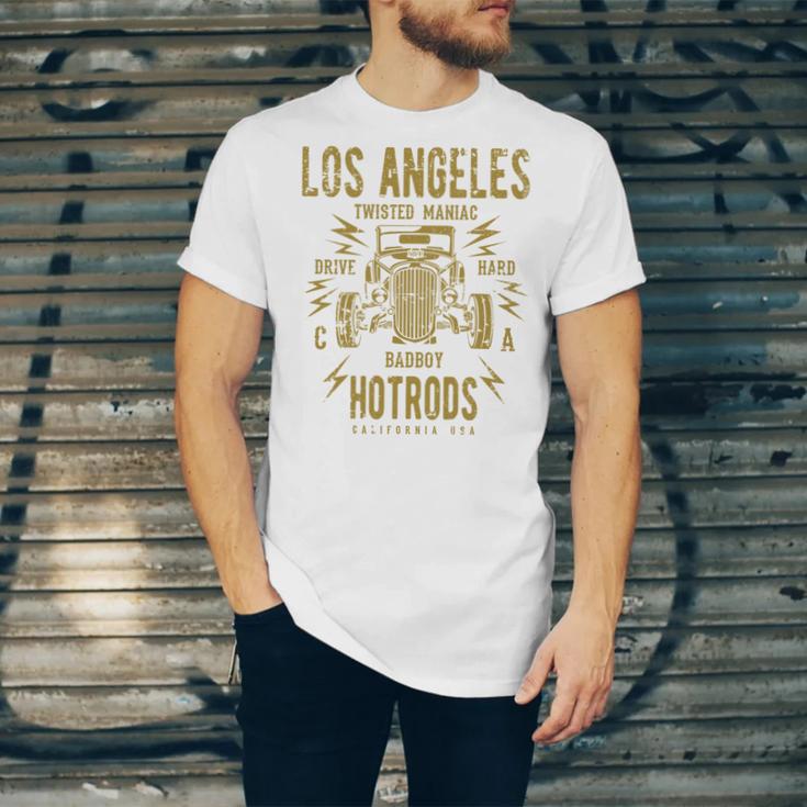 Los Angeles Hotrods Automotive Nostalgia Distressed Unisex Jersey T-Shirt
