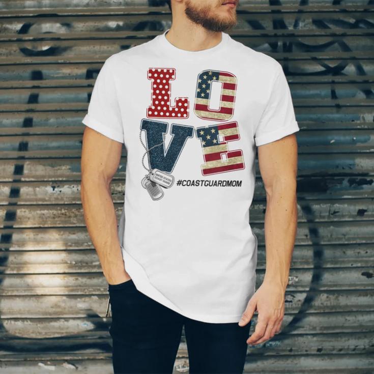 Love Coast Guard Mom Proud Coast Guard Graduation Mom Unisex Jersey T-Shirt