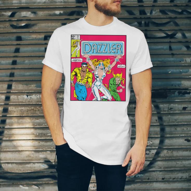 Marvel Universe Classic Dazzler Vintage Comic Book Cover Unisex Jersey T-Shirt Marvel Universe Classic Dazzler Vintage Comic Book Cover Unisex Jersey T-Shirt
