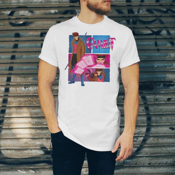 Marvel X-Men '97 Vintage Classic Gambit Comic Book Panels Unisex Jersey T-Shirt