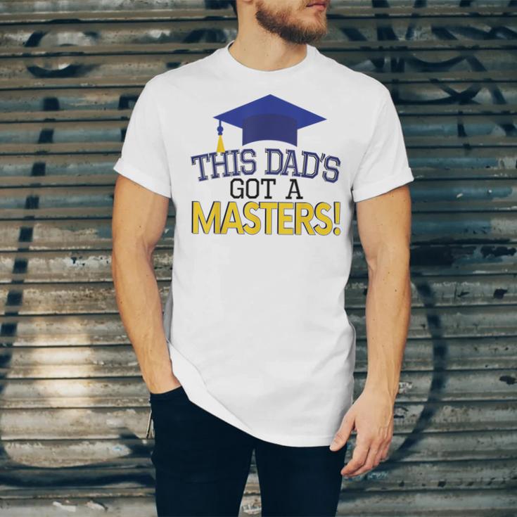 Masters Degree Proud Dad Graduation Shirt MBA Social Work Unisex Jersey T-Shirt