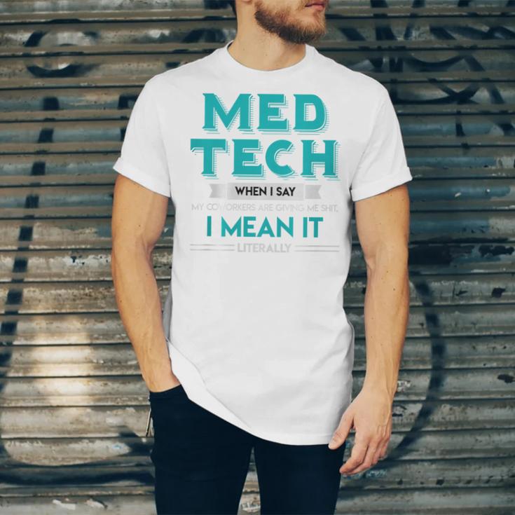Med Tech Medical Technician Gag Lab Graduation Premium Unisex Jersey T-Shirt