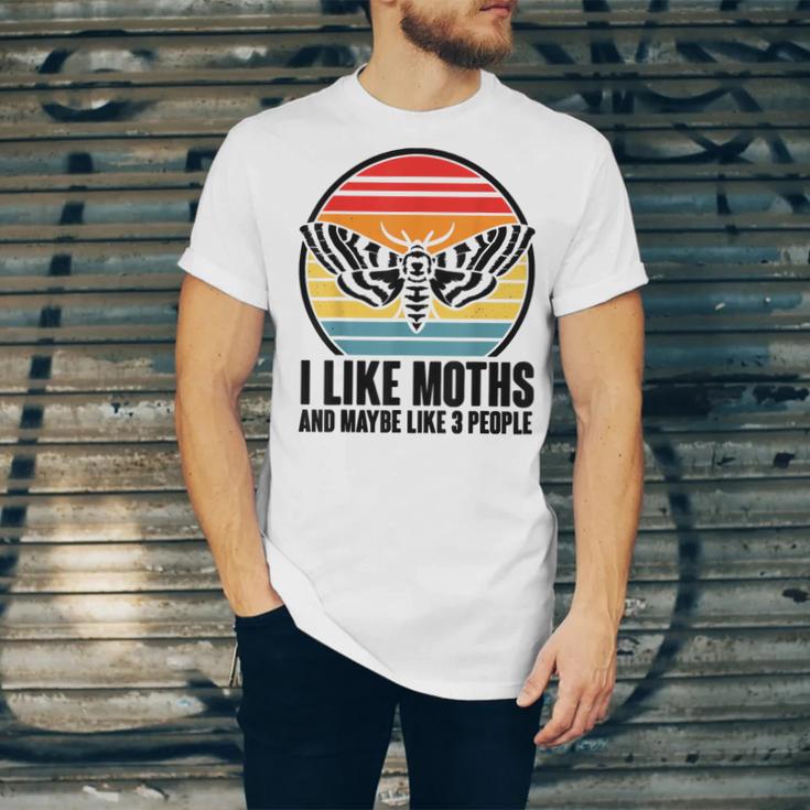 I Like Moths And Maybe 3 People Insect Moth Lovers Introvert Unisex Jersey T-Shirt