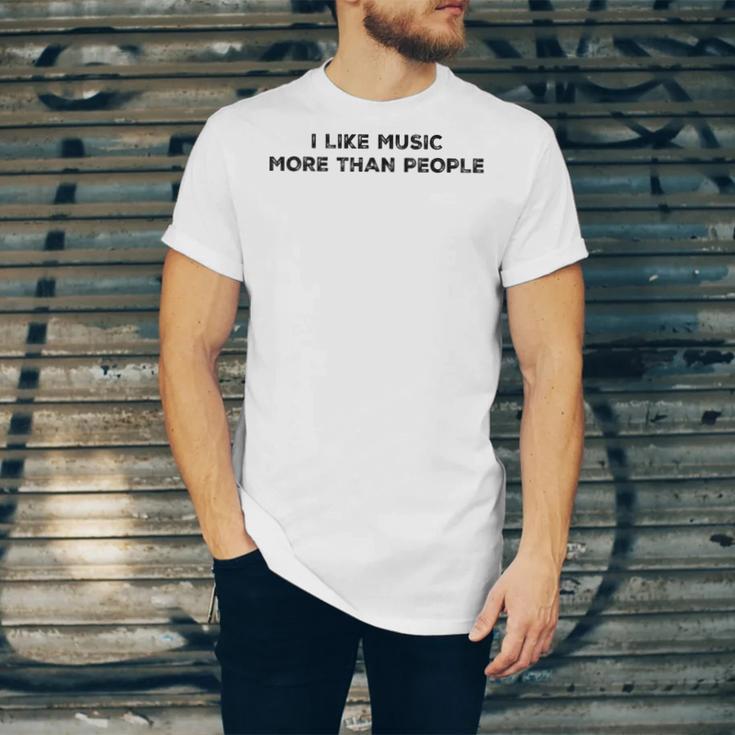 I Like Music More Than People Introverts Musicians Unisex Jersey T-Shirt I Like Music More Than People Introverts Musicians Unisex Jersey T-Shirt