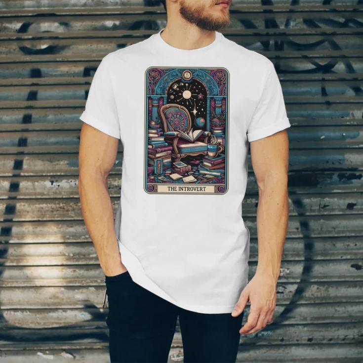 Mystical Library Book Reader The Introvert Tarot Card Unisex Jersey T-Shirt Mystical Library Book Reader The Introvert Tarot Card Unisex Jersey T-Shirt