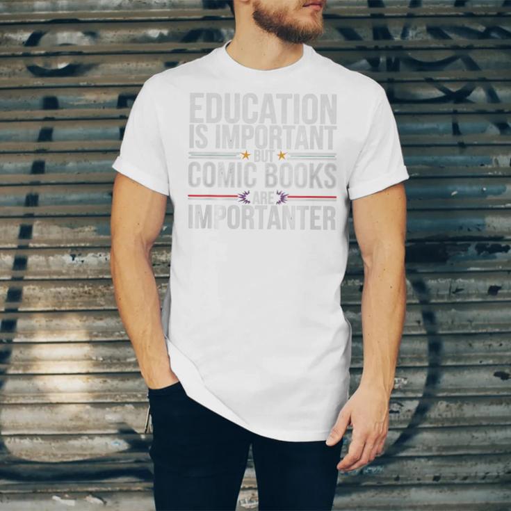 Who Needs Education Comic Books Are Importanter Premium Tri-Blend Unisex Jersey T-Shirt