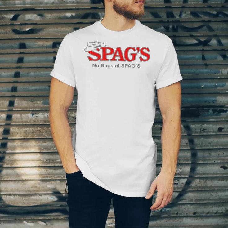 No Bags At SPAG'S Shrewsbury Defunct Store Nostalgia Vintage Premium Tri-Blend Unisex Jersey T-Shirt