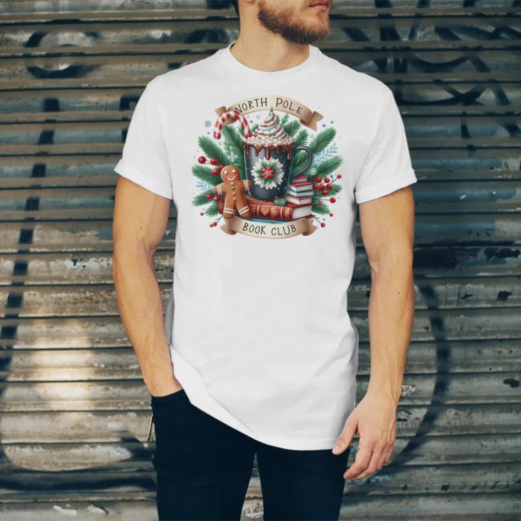 North Pole Book Club Books Reading Mug Gingerbread Unisex Jersey T-Shirt