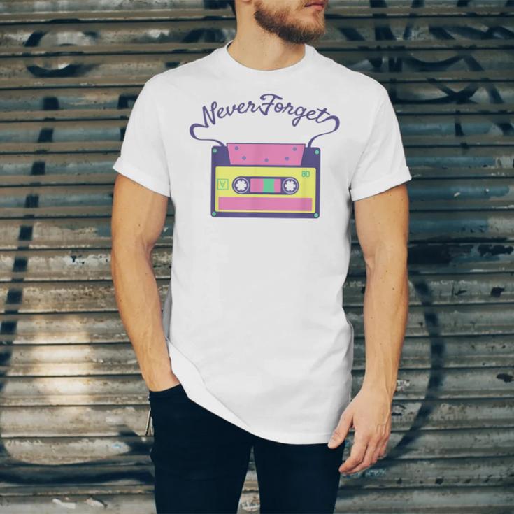 Nostalgia 1980s 80s 90s Costume Party Never Forget Unisex Jersey T-Shirt