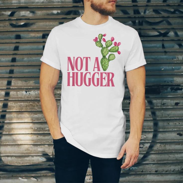 Not a Hugger Sarcastic Introvert Cactus Theme Women Unisex Jersey T-Shirt Not a Hugger Sarcastic Introvert Cactus Theme Women Unisex Jersey T-Shirt