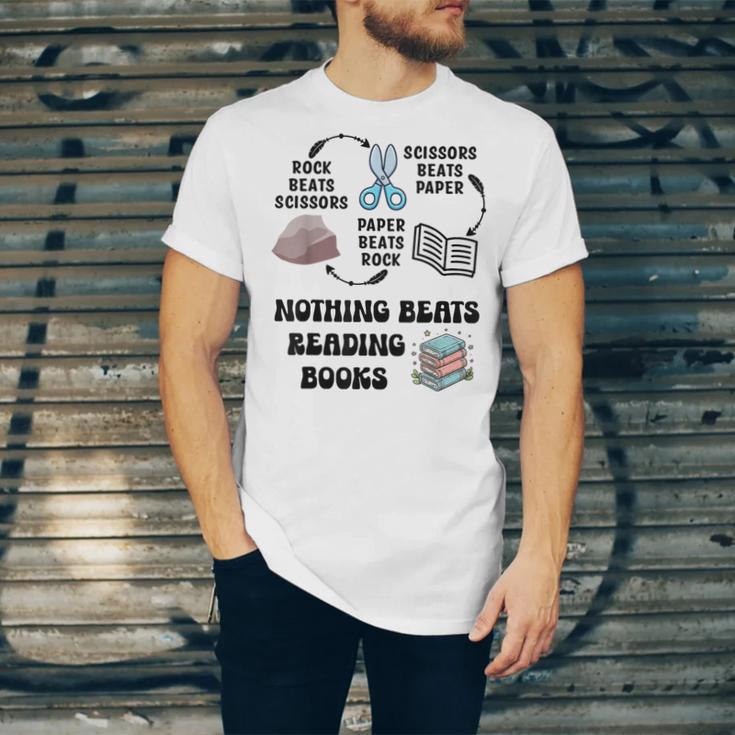Nothing Beats Reading Rock Paper Scissors Reader Book Lover Unisex Jersey T-Shirt Nothing Beats Reading Rock Paper Scissors Reader Book Lover Unisex Jersey T-Shirt