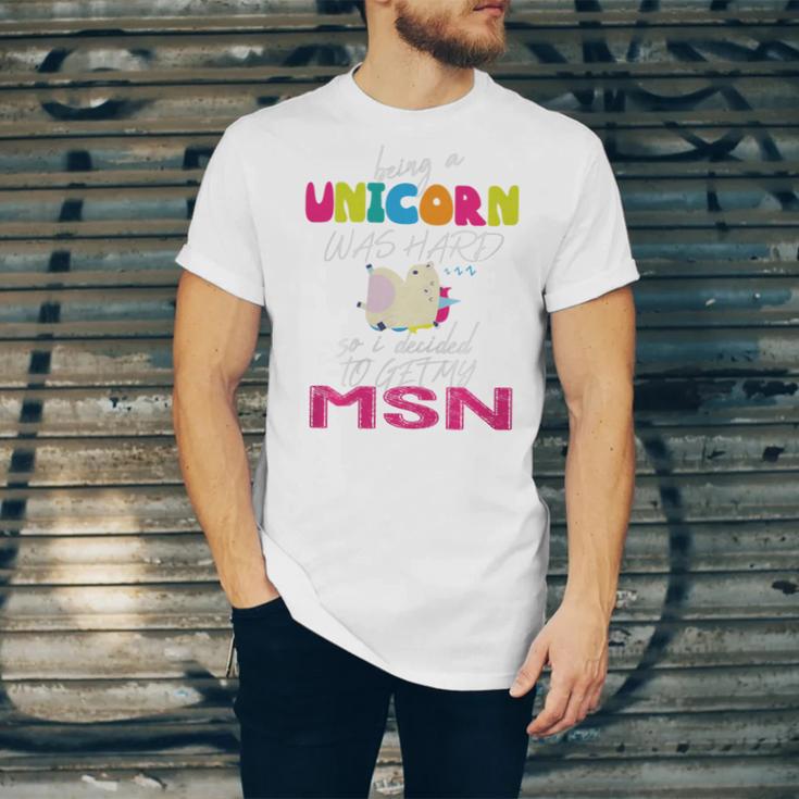 Nurse MSN Graduation Unicorn T-Shirt Nursing School Unisex Jersey T-Shirt