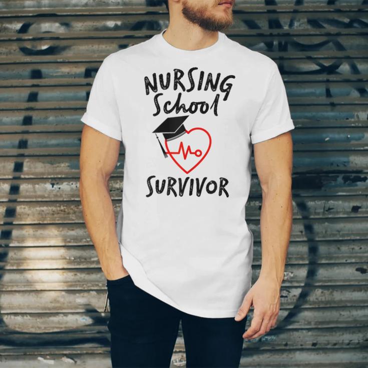 Nursing School Survivor Women Graduation RN Gift Shirt Unisex Jersey T-Shirt