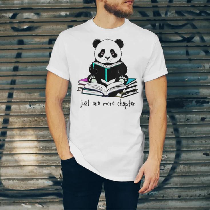 Panda Reading Chapter Books Unisex Jersey T-Shirt