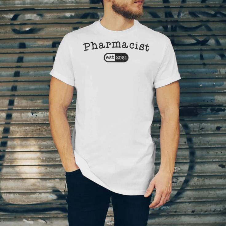 Pharmacy Student TShirt Pharmacist Graduation Est 2021 Unisex Jersey T-Shirt