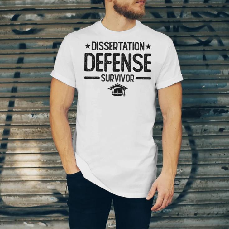PhD Graduation Dissertation Defense Survivor PhD Unisex Jersey T-Shirt