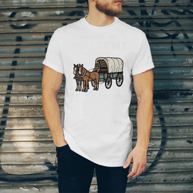 Please Be Patient I'm From The 1900s Amish Wagon & Vintage Premium Unisex Jersey T-Shirt