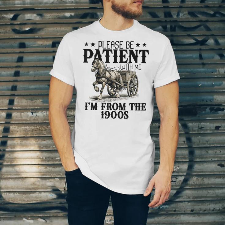 Please Patient I'm From The 1900s Quote Vintage Horse Unisex Jersey T-Shirt