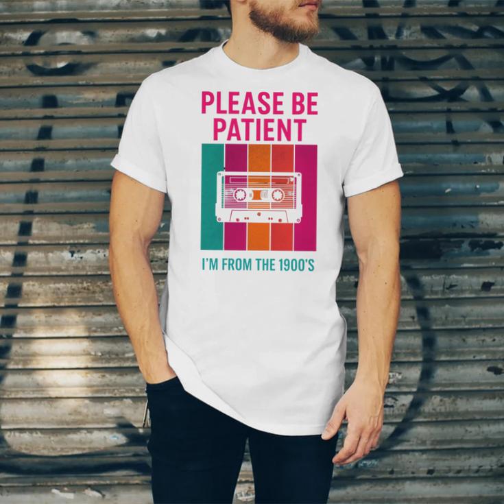 Please Be Patient I'm From The 1900s Retro Cassette Tape Premium Tri-Blend Unisex Jersey T-Shirt Please Be Patient I'm From The 1900s Retro Cassette Tape Premium Tri-Blend Unisex Jersey T-Shirt