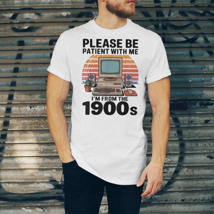 Please Be Patient I'm From The 1900s Retro Computer Geek Unisex Jersey T-Shirt