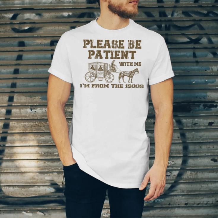 Please Be Patient With Me I'm From The 1900s Retro Horse Unisex Jersey T-Shirt
