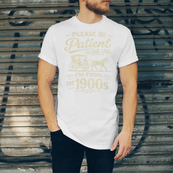 Please Be Patient With Me I'm From The 1900s Retro Premium Tri-Blend Unisex Jersey T-Shirt
