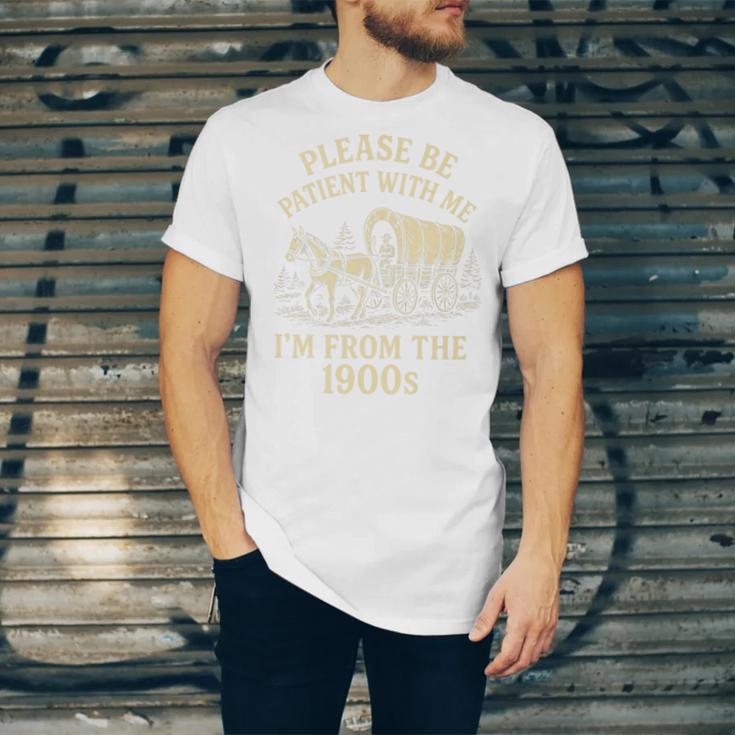 Please Be Patient With Me I'm From The 1900s Retro Premium Unisex Jersey T-Shirt