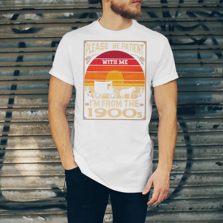 Please Be Patient I'm From The 1900s Sunset Vintage Wagon Premium Unisex Jersey T-Shirt