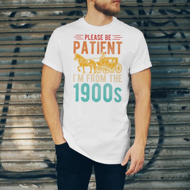 PLEASE BE PATIENT I'M FROM THE 1900s Vintage 1900s 90s Premium Unisex Jersey T-Shirt PLEASE BE PATIENT I'M FROM THE 1900s Vintage 1900s 90s Premium Unisex Jersey T-Shirt