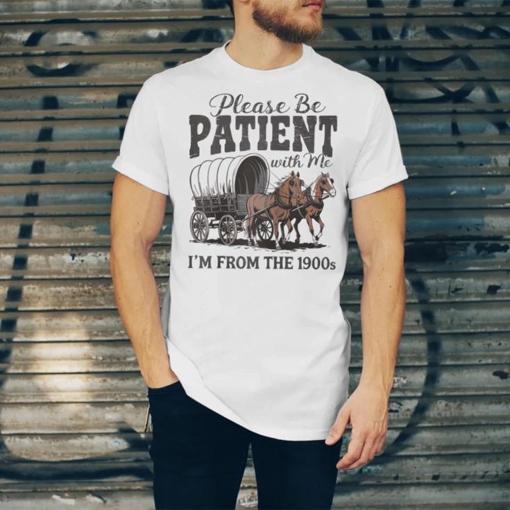 Please Be Patient With Me I'm From The 1900s Vintage Raglan Baseball Tee Unisex Jersey T-Shirt
