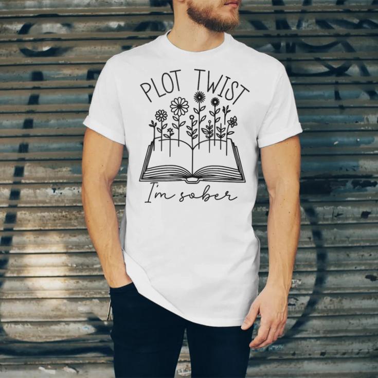 Plot Twist I'm Sober Women's Sobriety Book Reading Literary Unisex Jersey T-Shirt Plot Twist I'm Sober Women's Sobriety Book Reading Literary Unisex Jersey T-Shirt