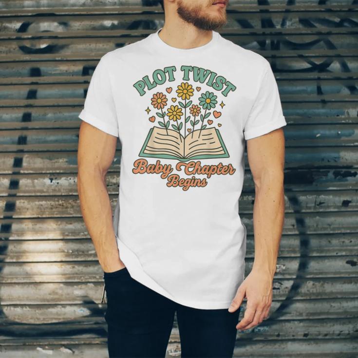 Pregnancy Announcement Book Lover Reveal Pregnant Unisex Jersey T-Shirt