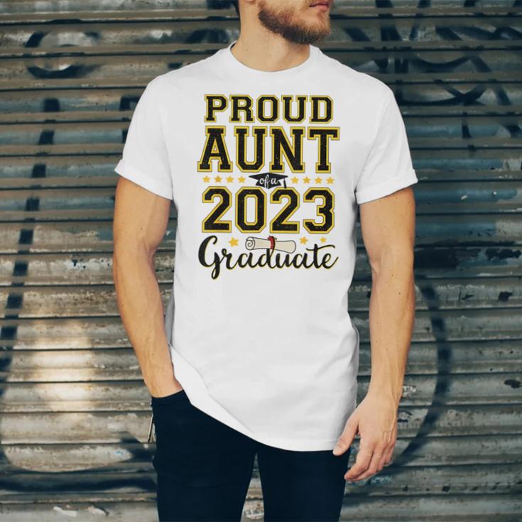 Proud Aunt Of A 2023 Graduate Family Matching Graduation Unisex Jersey T-Shirt
