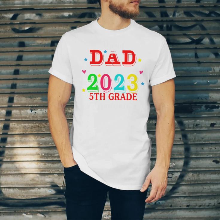 Proud Dad Of A 2023 5th Grade Graduate Graduation Family Unisex Jersey T-Shirt