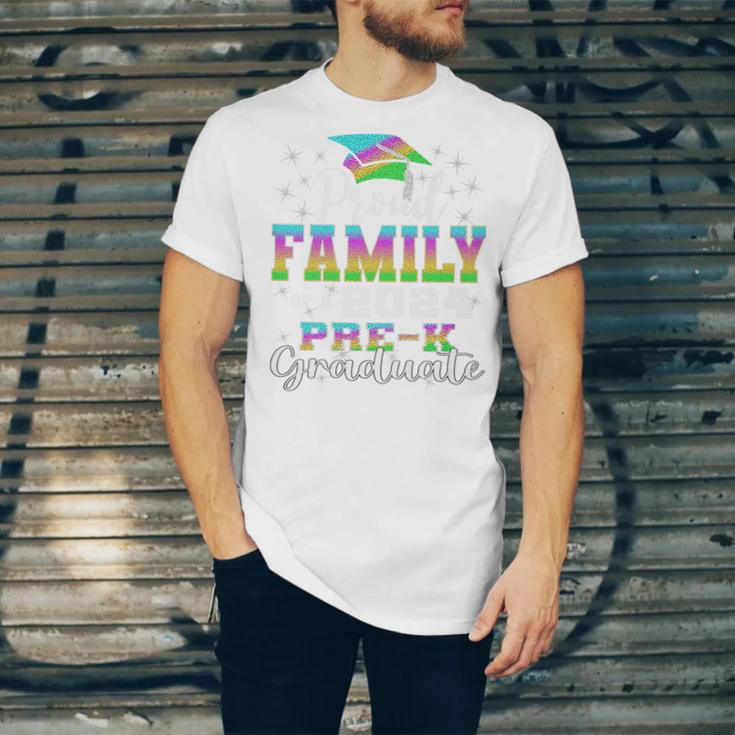 Proud Family Of PreK School Graduate 2024 Graduation Family Premium Unisex Jersey T-Shirt